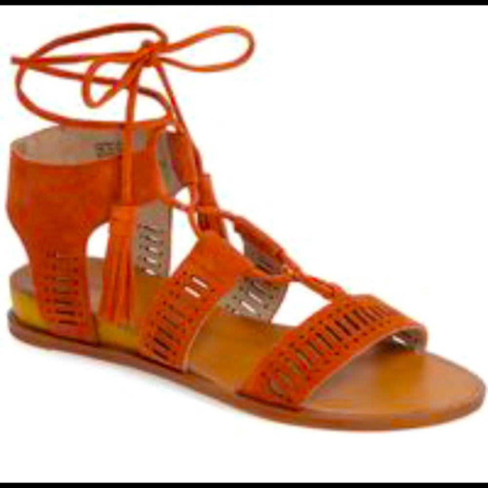 Caslon Gilda Orange Suede Sandals